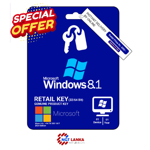 Windows 8, 8.1 Genuine Key